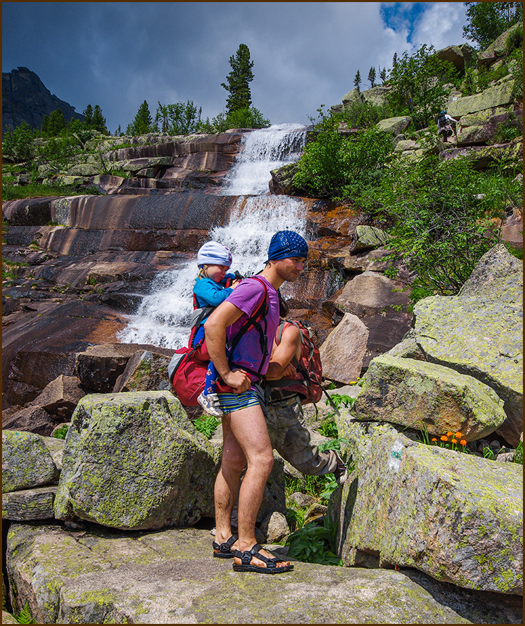 Jerboa waterfall and the road to it - My, Russia, Ergaki, Travels, Photo tour, Longpost