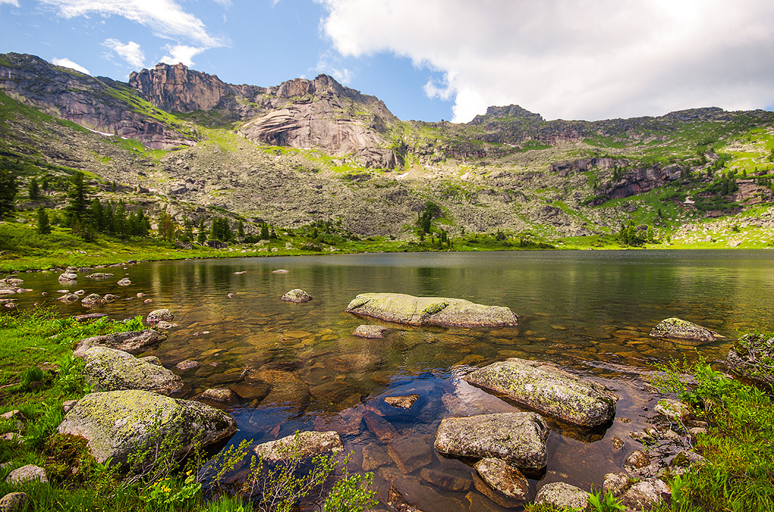 Jerboa waterfall and the road to it - My, Russia, Ergaki, Travels, Photo tour, Longpost