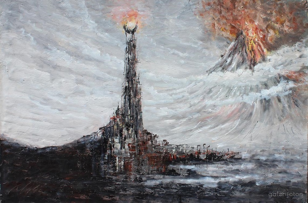 Foggy morning in Mordor - Oil painting, Mordor, Lord of the Rings, Art, Art