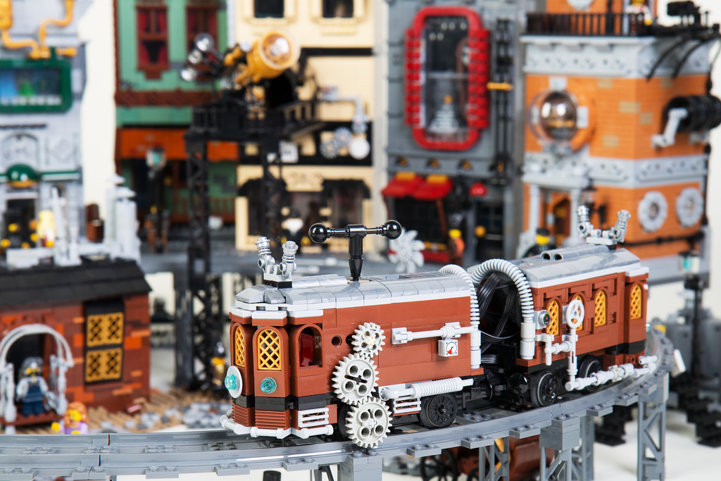 Lunar City LEGO. - My, Lego, Steampunk, Town, Video, Longpost