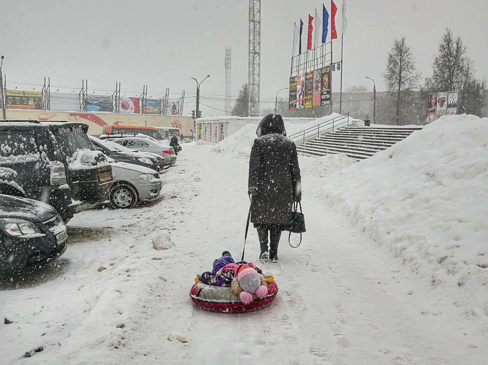 snow town - My, Dzerzhinsk, The photo, Huawei mate 9, Photobritish, Video, Youtube, Longpost