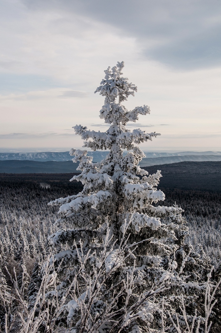 Far Taganay (view from the top of Itsyl) - Southern Urals, Ural, Taganay, The mountains, Winter, The photo, Nature, Itzil, Longpost