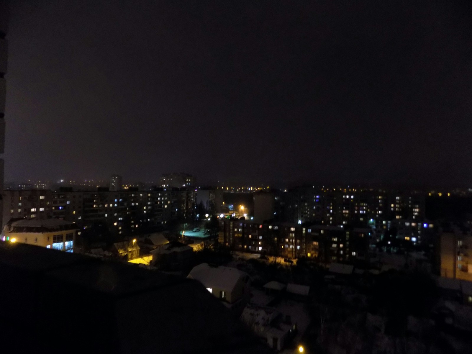 Ночной вид с крыши город Буденновск