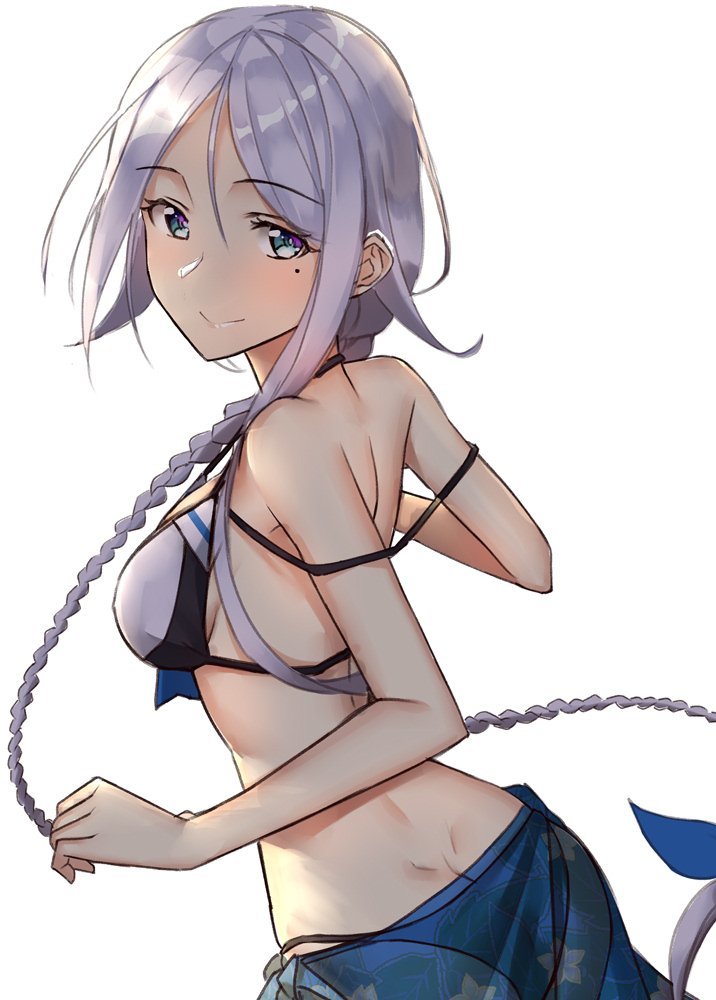 Umikaze - NSFW, Kantai Collection, Umikaze, Лето, Купальник, Anime Art, Аниме, Арт