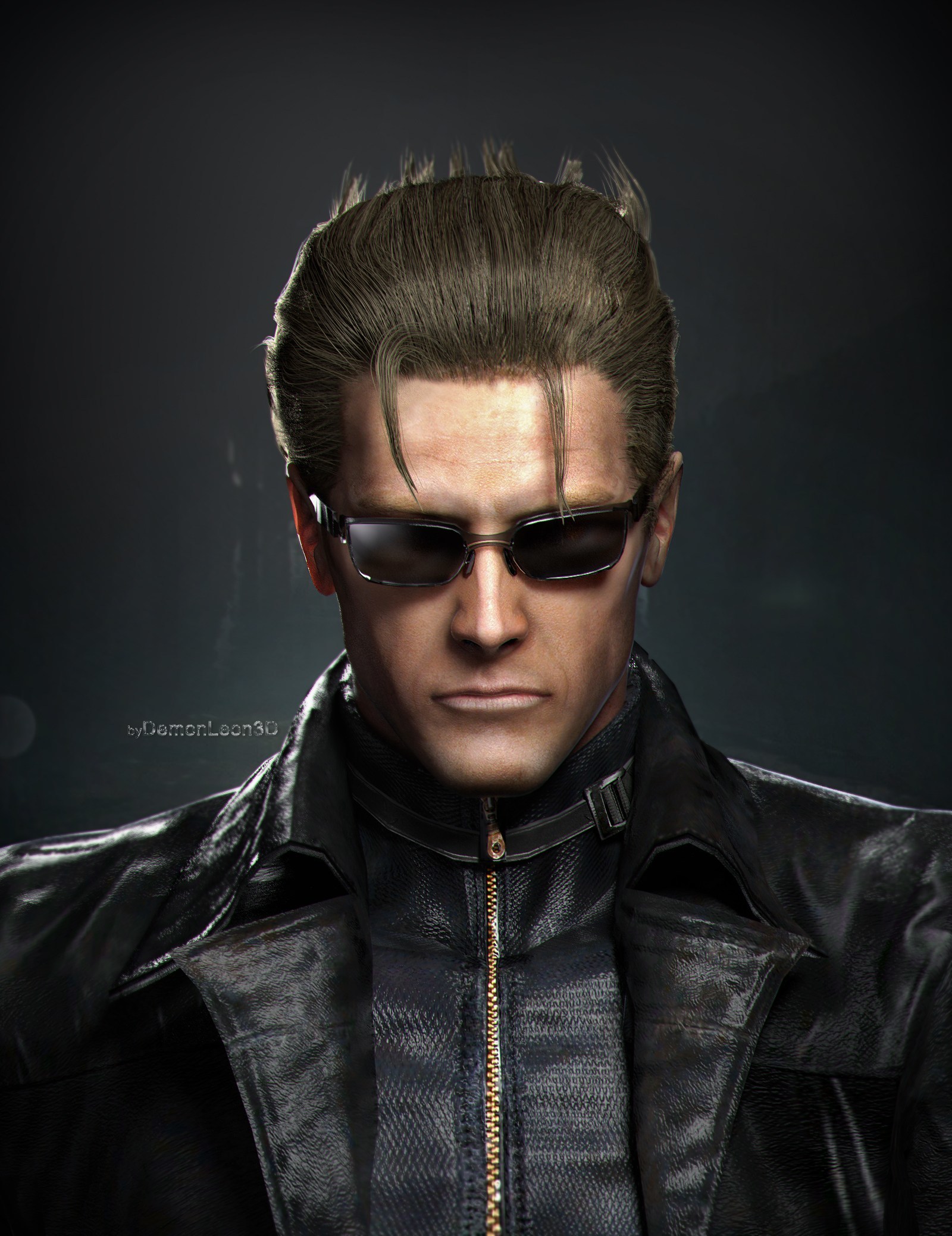 Альберт Вескер - Арт, 3D, Resident Evil, Capcom, Albert Wesker, Игры, Demonleon3d