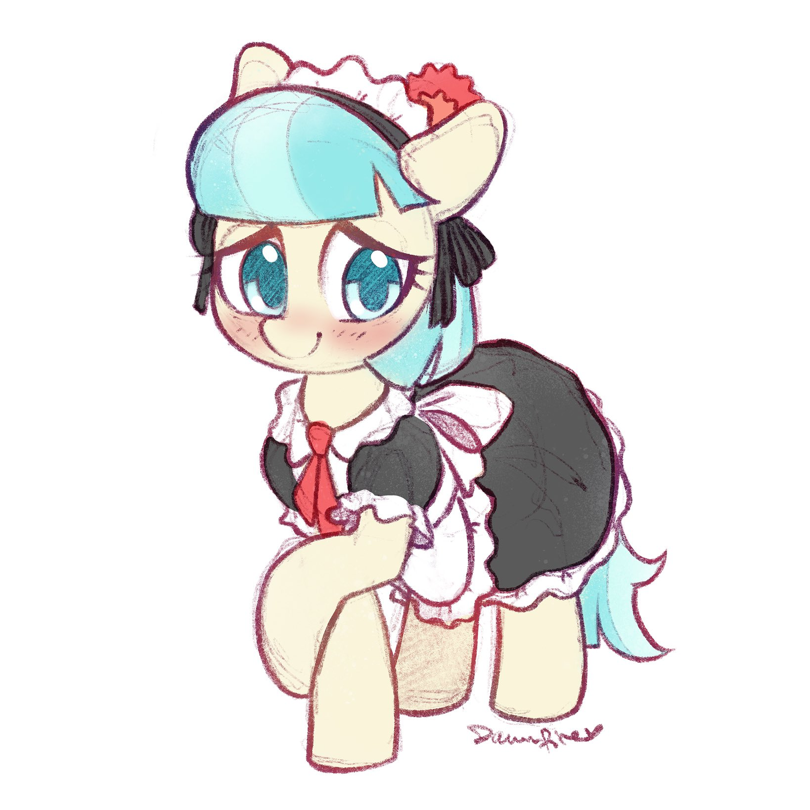 Tea, coffee or me? - My little pony, Coco pommel, Housemaid, Celebi-Yoshi