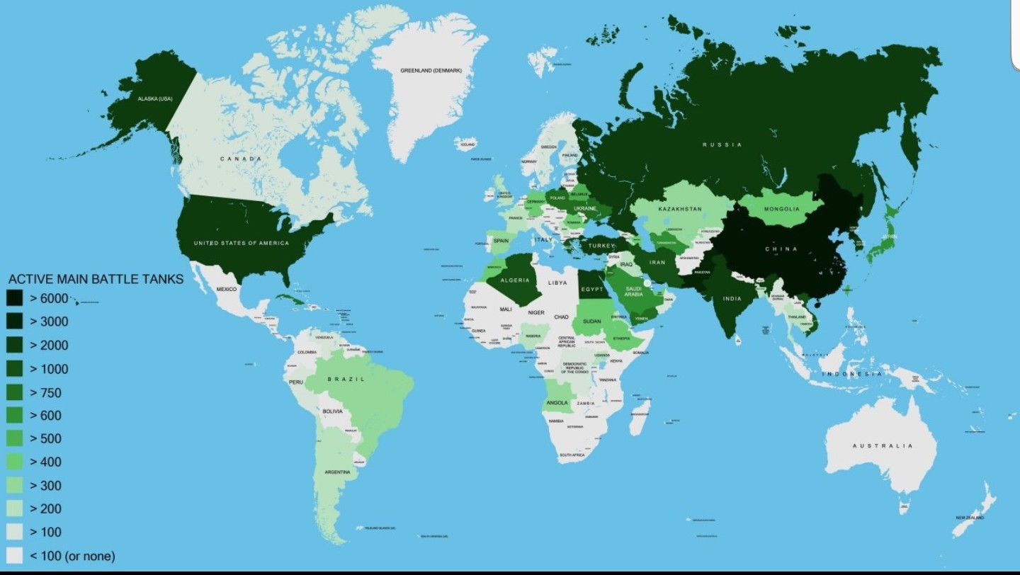 World map. - Interesting, World map, Tanks