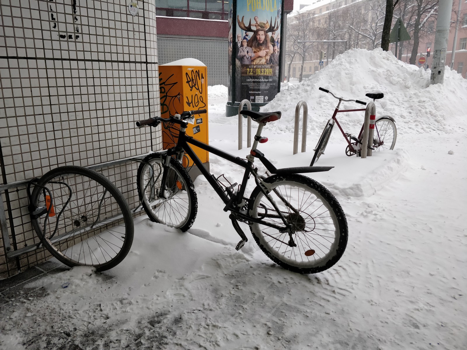 Winter bike racks in Helsinki. - A bike, Bicycle parking, Helsinki, Longpost