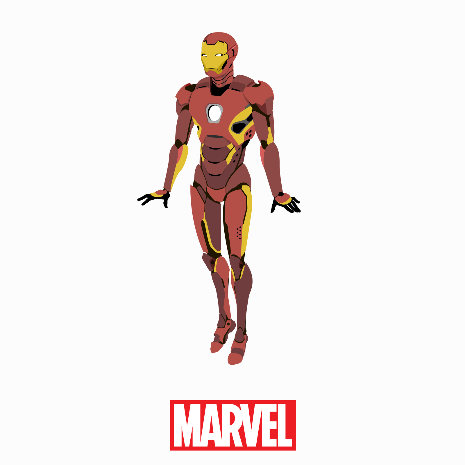 iron Man - My, Marvel, iron Man, Art, Drawing, Adobe illustrator, Longpost