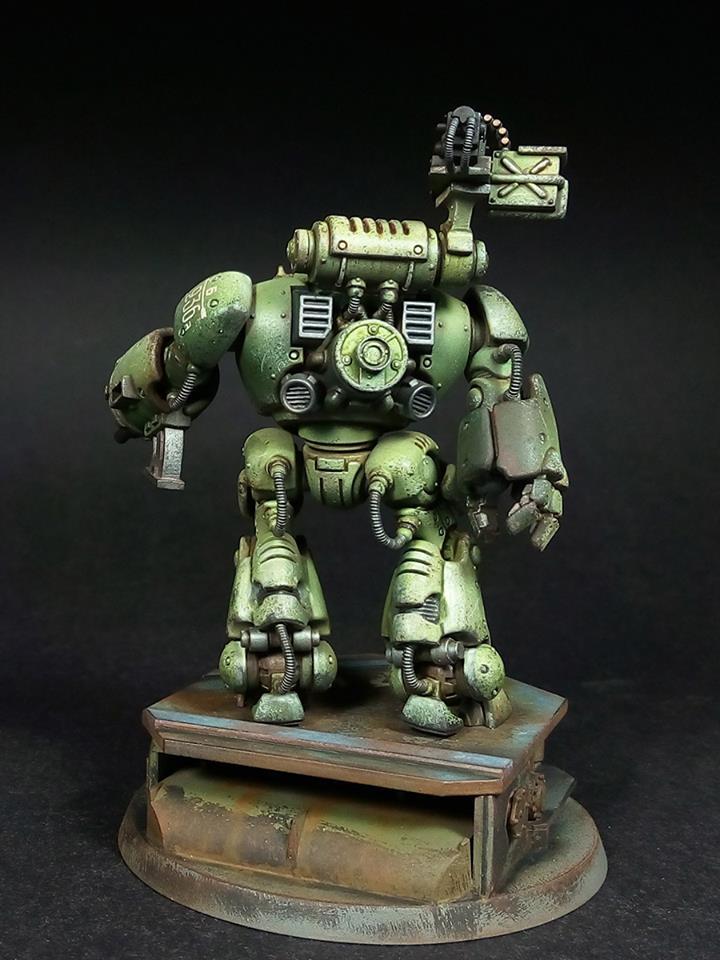 Kastelan Robot (Soviet dieselpunk) - My, Miniature, Warhammer 40k, Modeling, Longpost