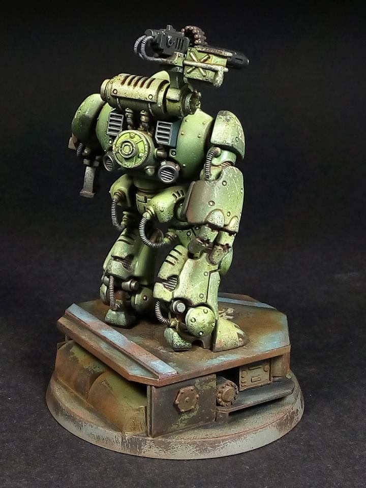 Kastelan Robot (Soviet dieselpunk) - My, Miniature, Warhammer 40k, Modeling, Longpost