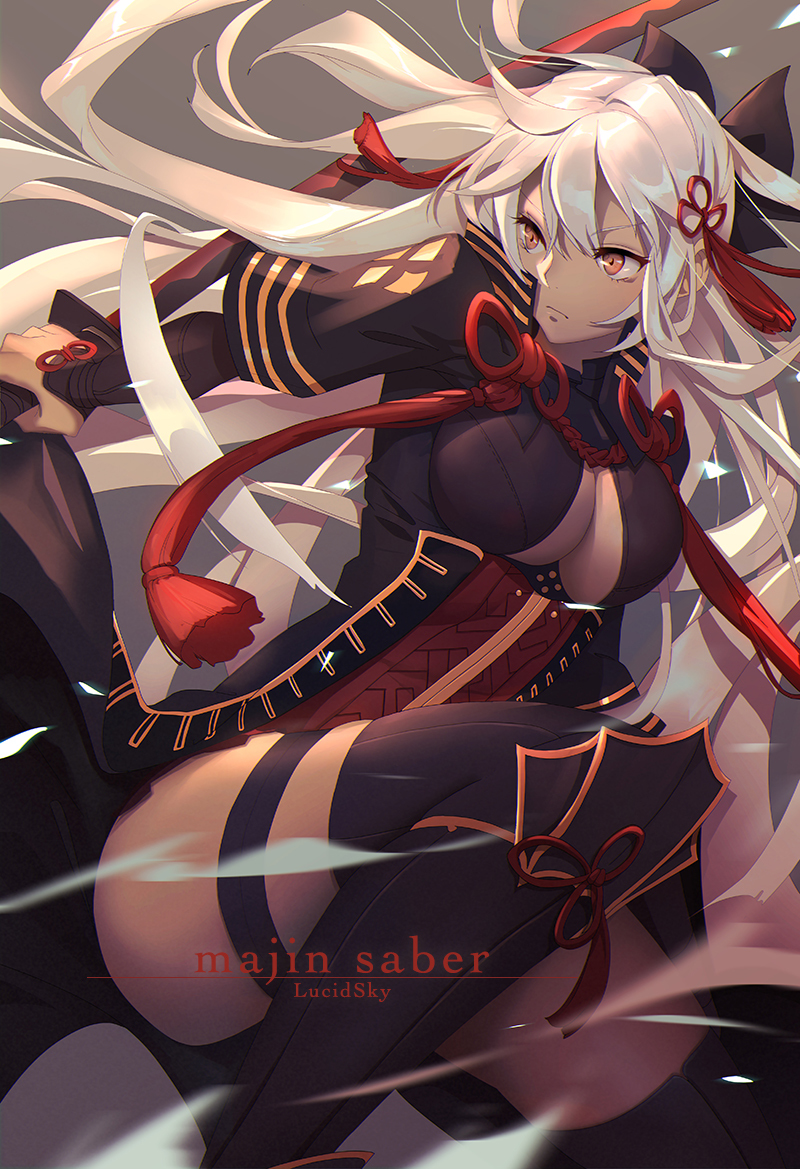 Majin Saber - Anime, Anime art, Fate grand order, Majin Saber, Okita Souji Alter