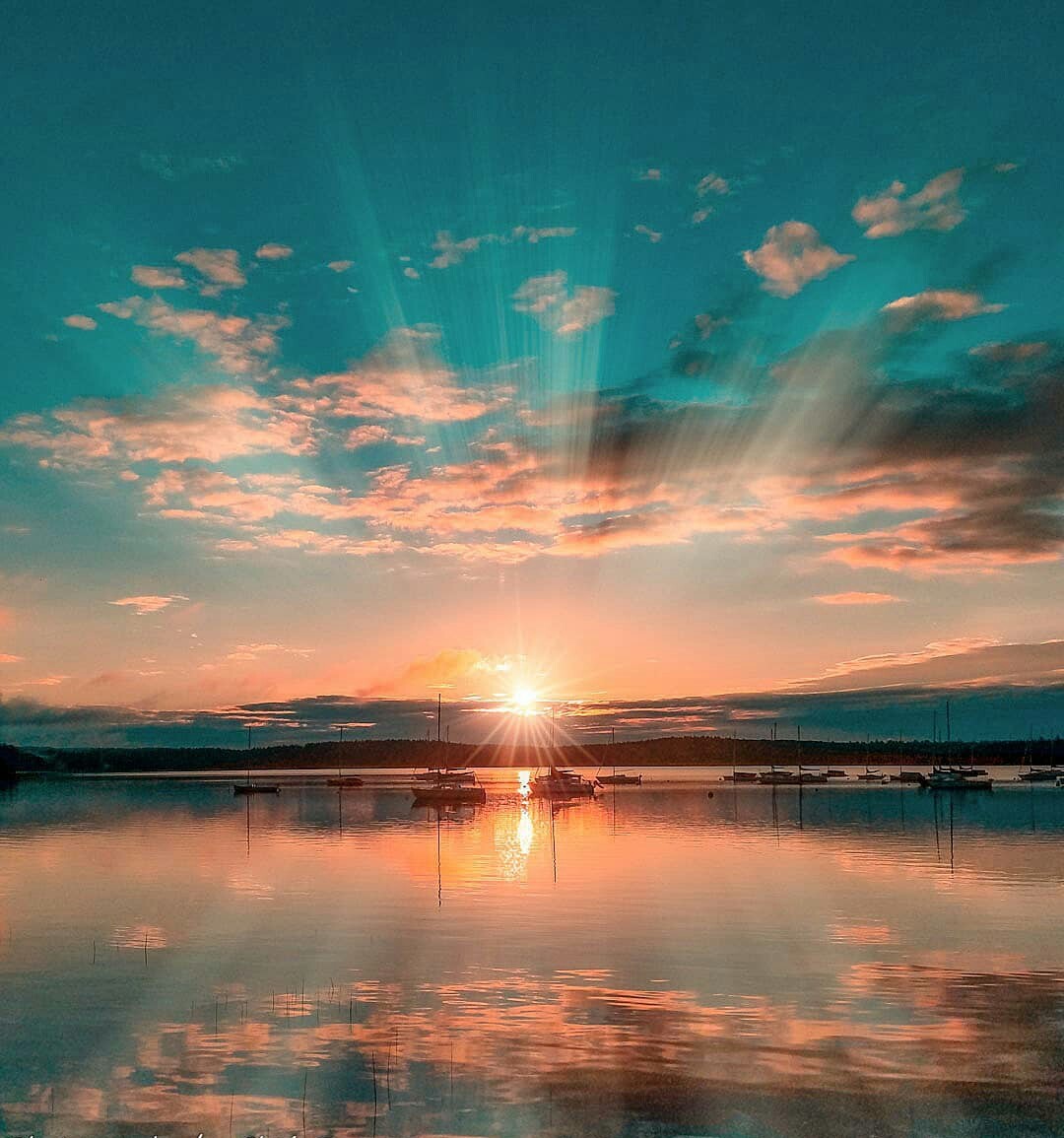 sunsets. - Sunset, Lake, The photo, beauty of nature, Longpost