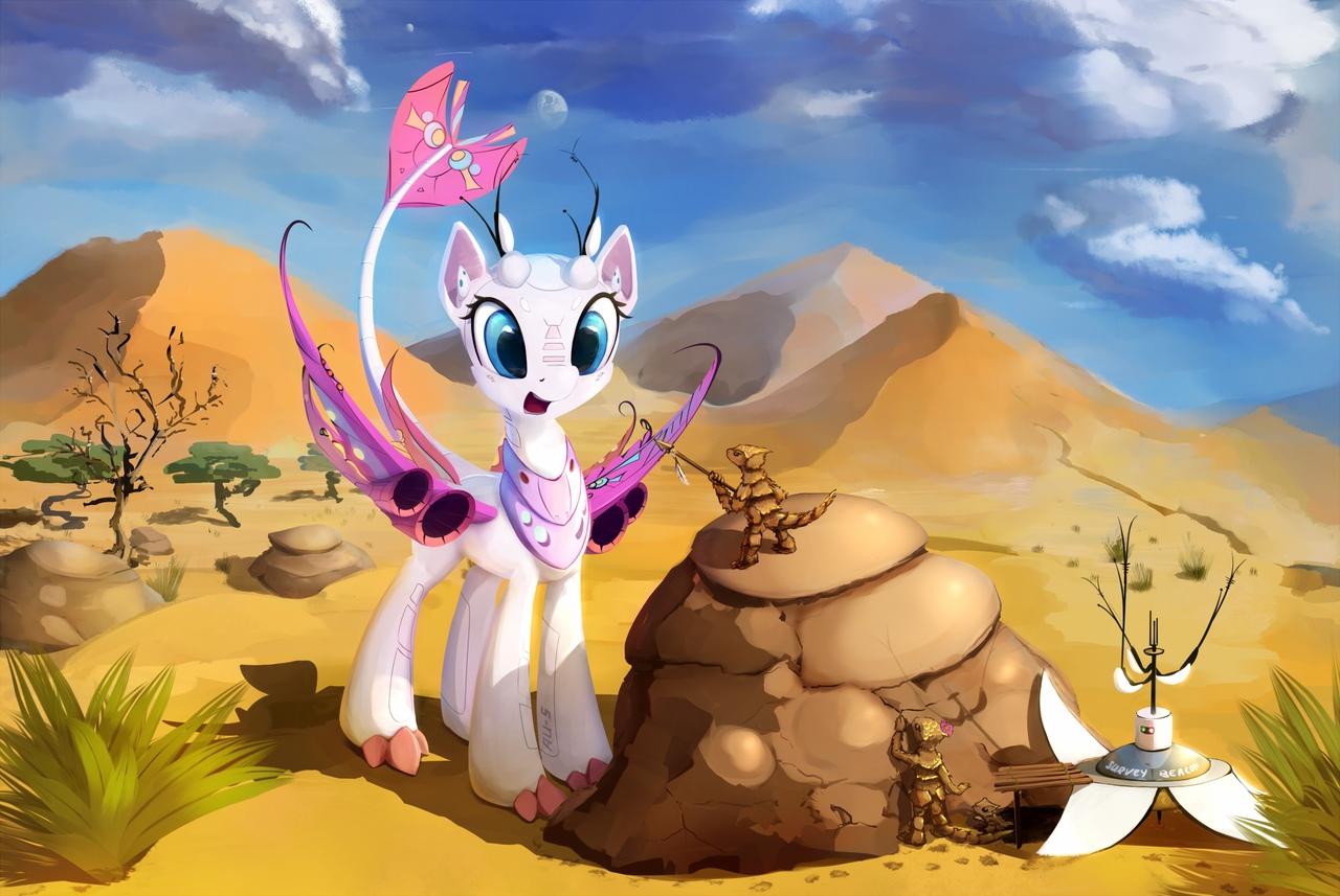 Aboriginal lizards and a pony plane that arrived in peace - Planepony, Original character, My little pony, Scootiebloom