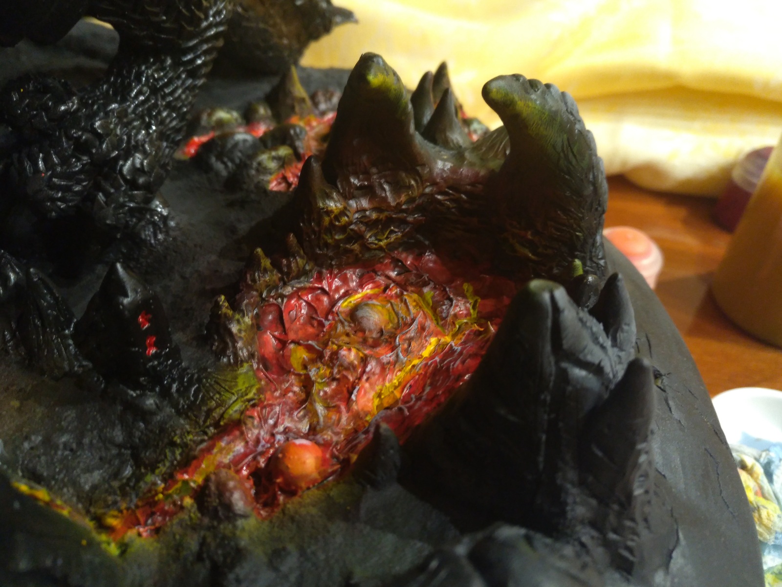 Black dragon (polymer clay) - My, Polymer clay, Needlework with process, Sculpting, Longpost, The Dragon, Fantasy