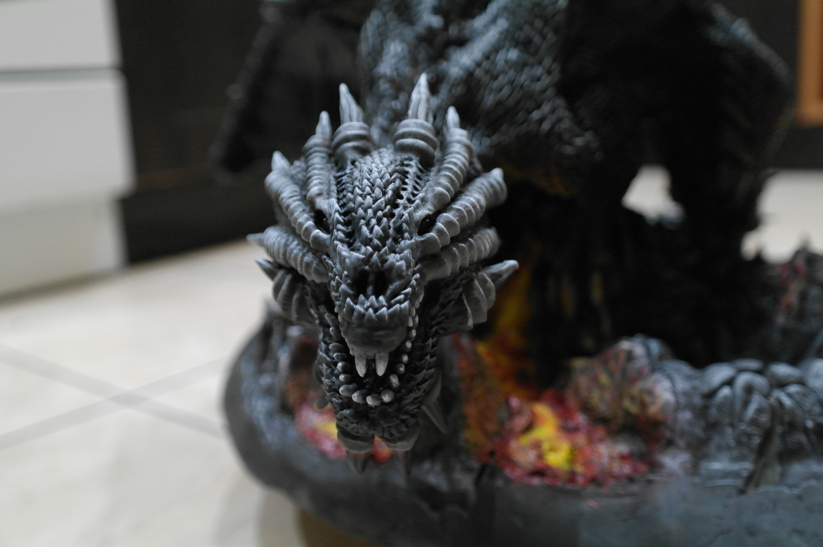 Black dragon (polymer clay) - My, Polymer clay, Needlework with process, Sculpting, Longpost, The Dragon, Fantasy