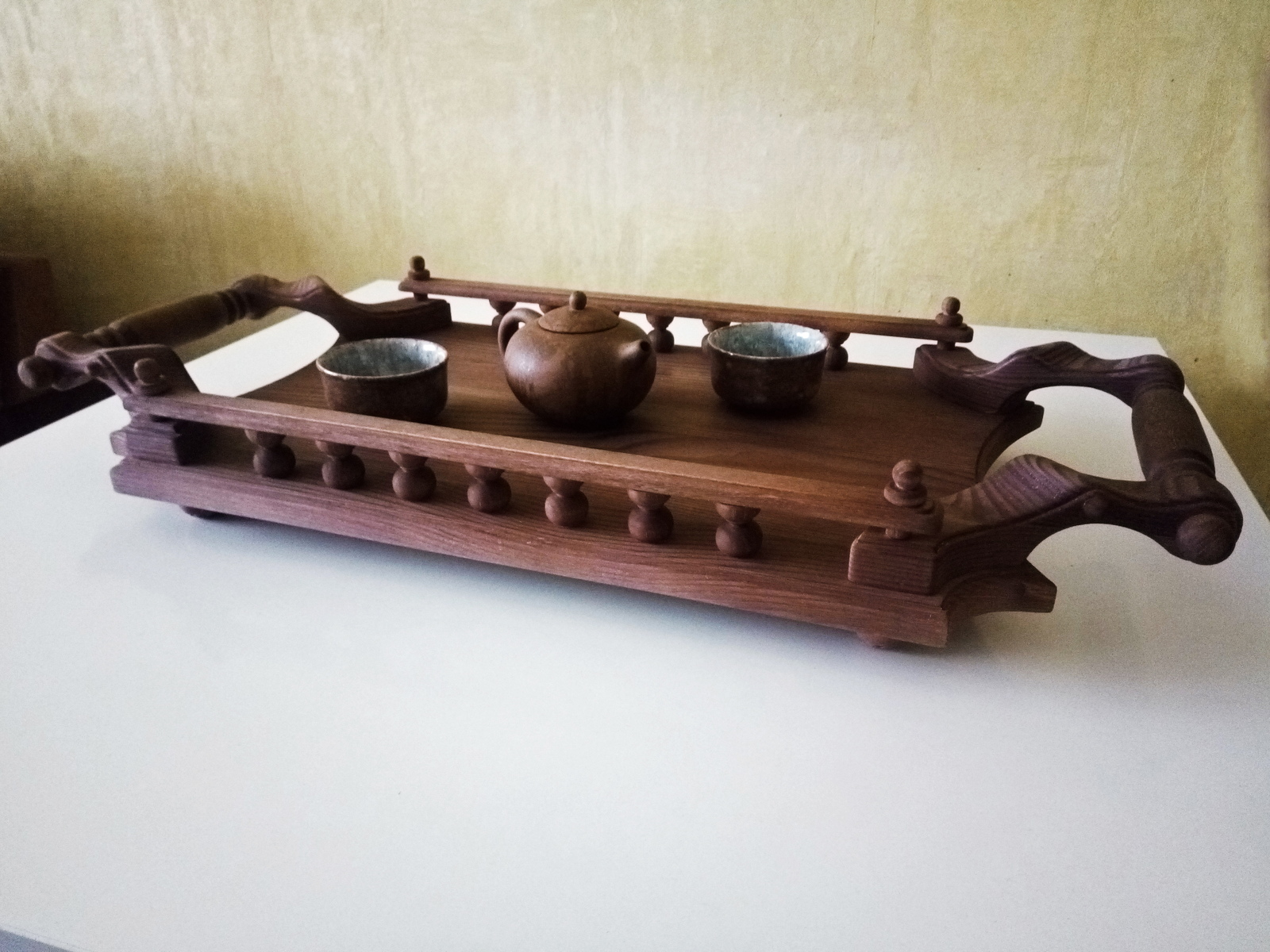 Tea tray-table - My, , , Tree, Longpost