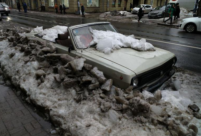 Подснежники - Санкт-Петербург, Авто, Волга, Подснежники, Снег