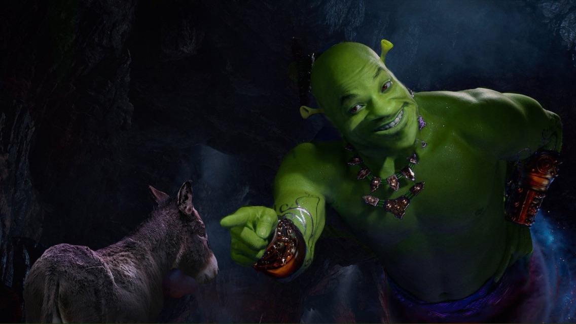 And Shrek is prettier in the new movie! - Shrek, Aladdin, Will Smith, Donkey