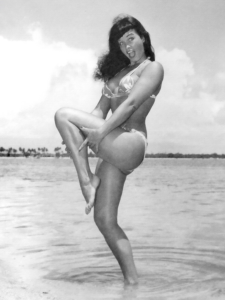 Pin-up queen Bettie Page - NSFW, Betty Page, beauty, Retro, Longpost