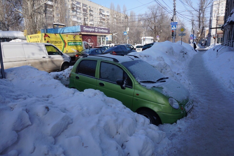 Помогли - Саратов, Снег, Matiz, Когда много снега, Дождались, Daewoo matiz