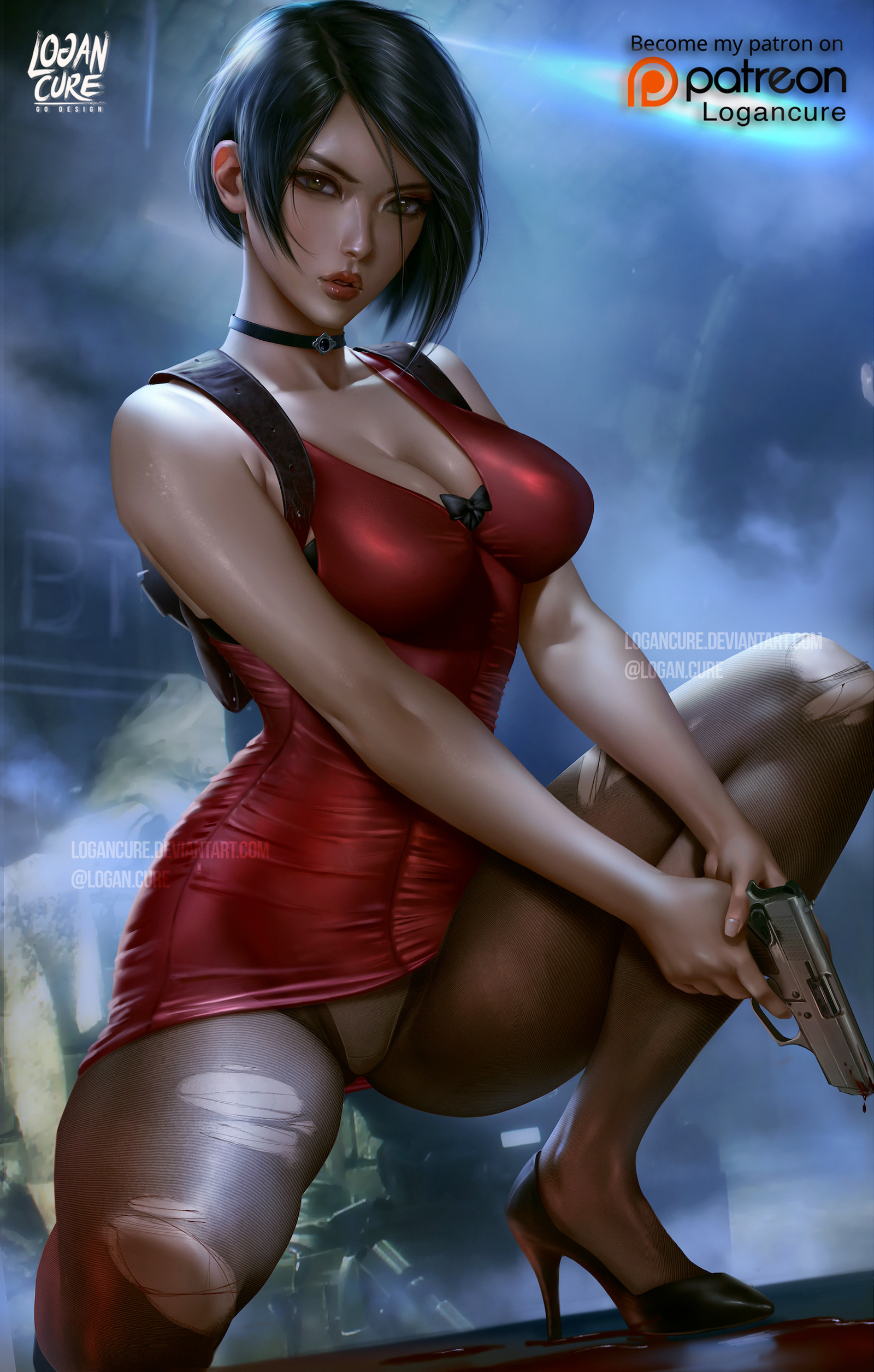 Ada wong art - NSFW, Art, Logan cure, Resident evil, Resident Evil 2: Remake, Ada wong, Girls