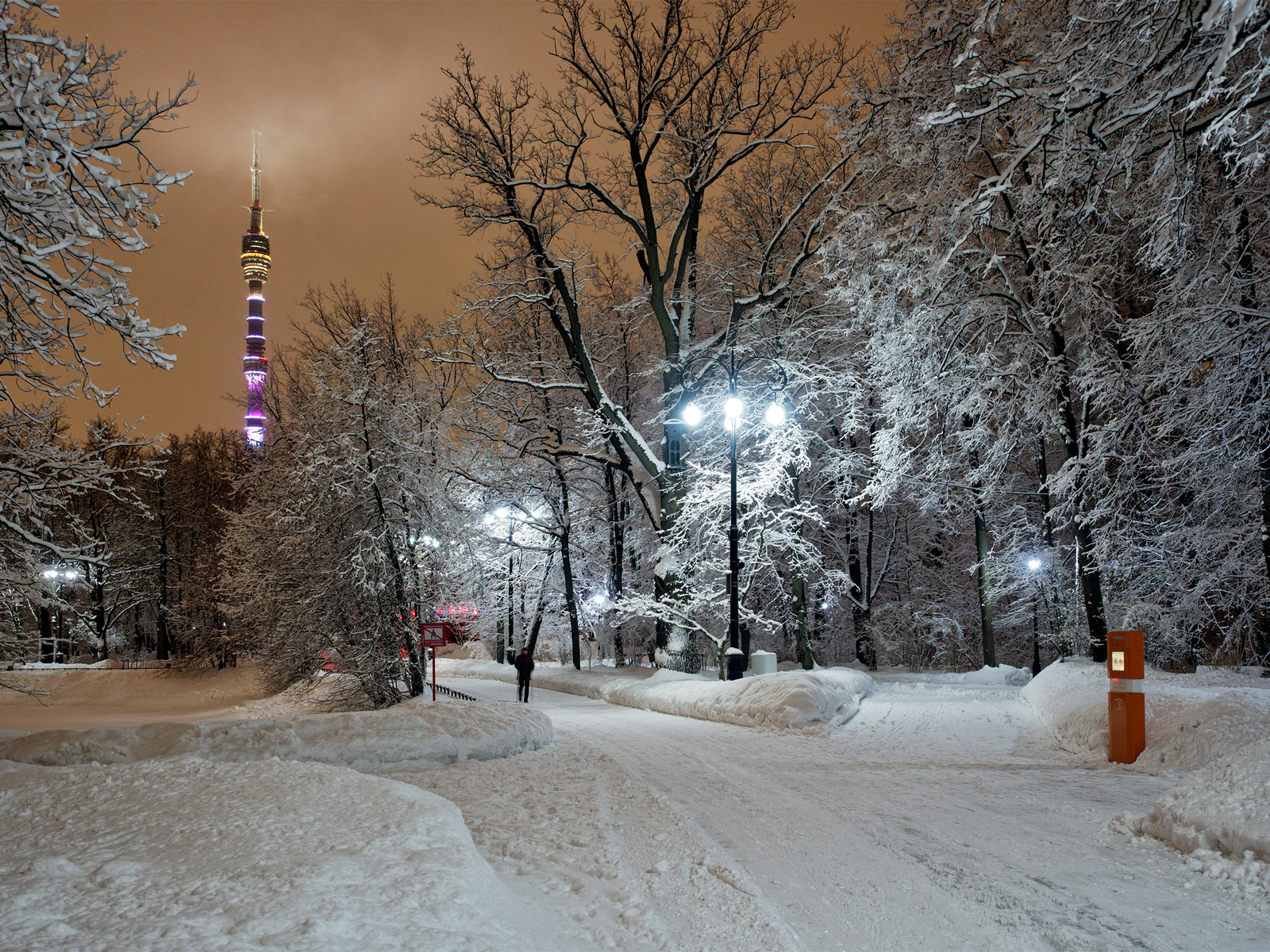 Москва зима Останкино