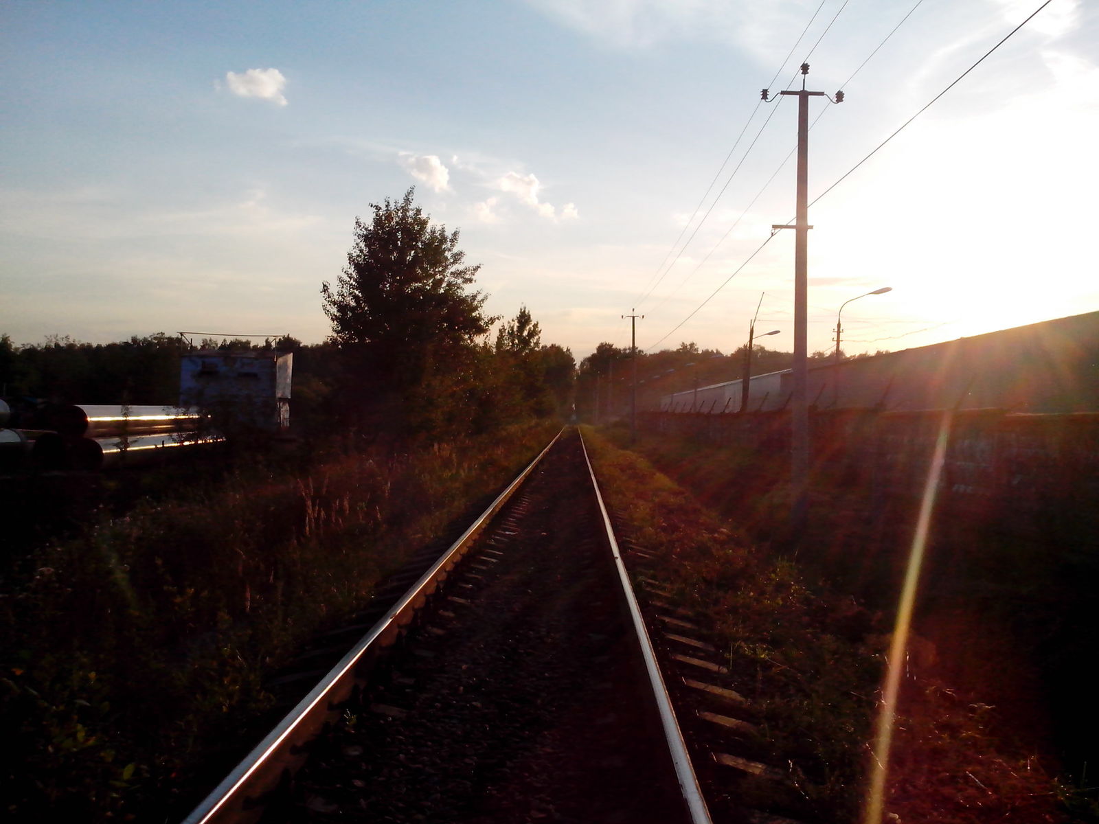 Lobnya - My, Hekut, Lobnya, Summer, Person, Beginning photographer, Railway, Sunset, Philips, Longpost