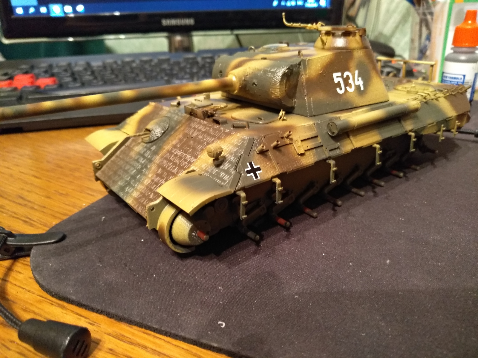 I continue Tiger 6624 from Dragon and Panther A from meng. - My, Stand modeling, Tiger, Panther, Coloration, Models, Assembly, Modeling, The Great Patriotic War, Longpost