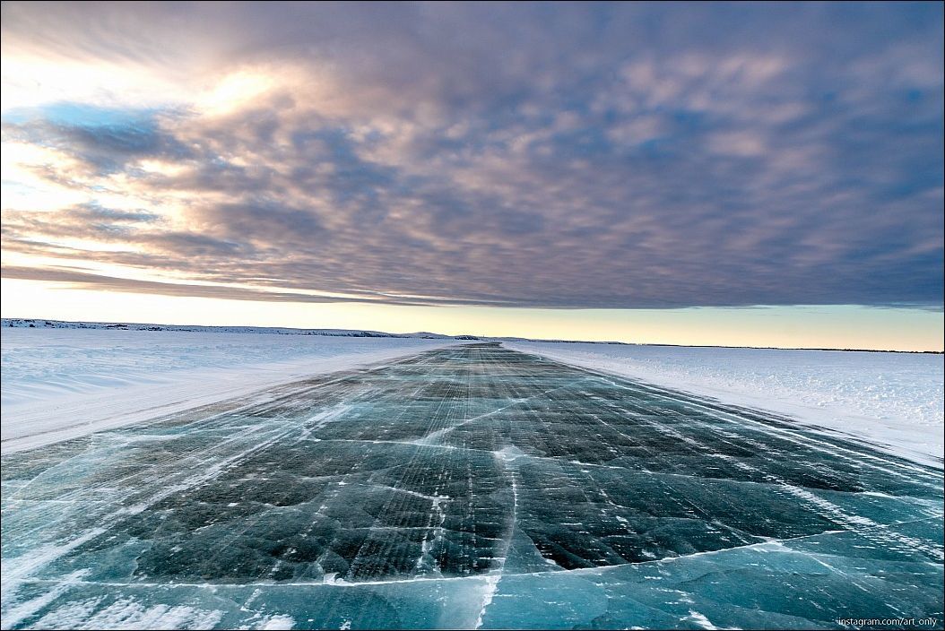 Baikal ice - Baikal, Ice, Winter, Snow