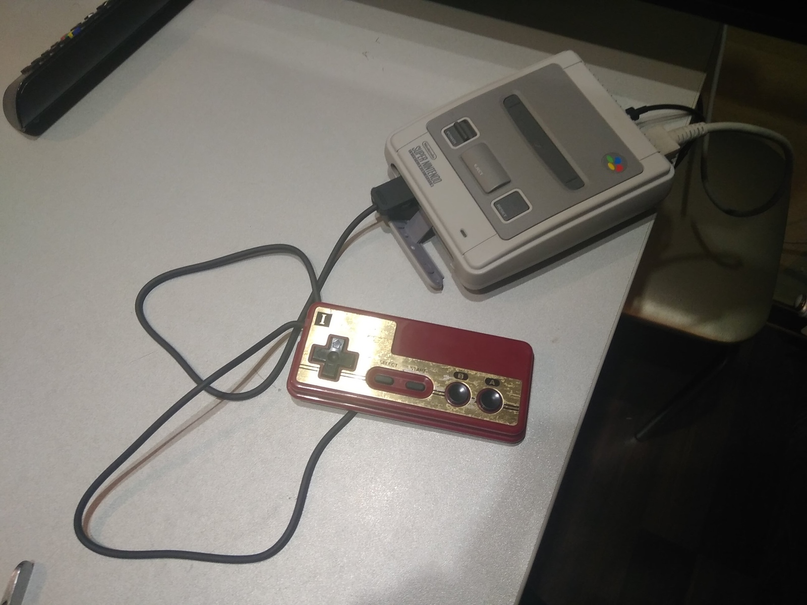 About attention to detail or how I connected an old gamepad to a new console - My, Game console, , Famicom, SNES Mini, Super mario, Retro Games, Nintendo, Video, Longpost