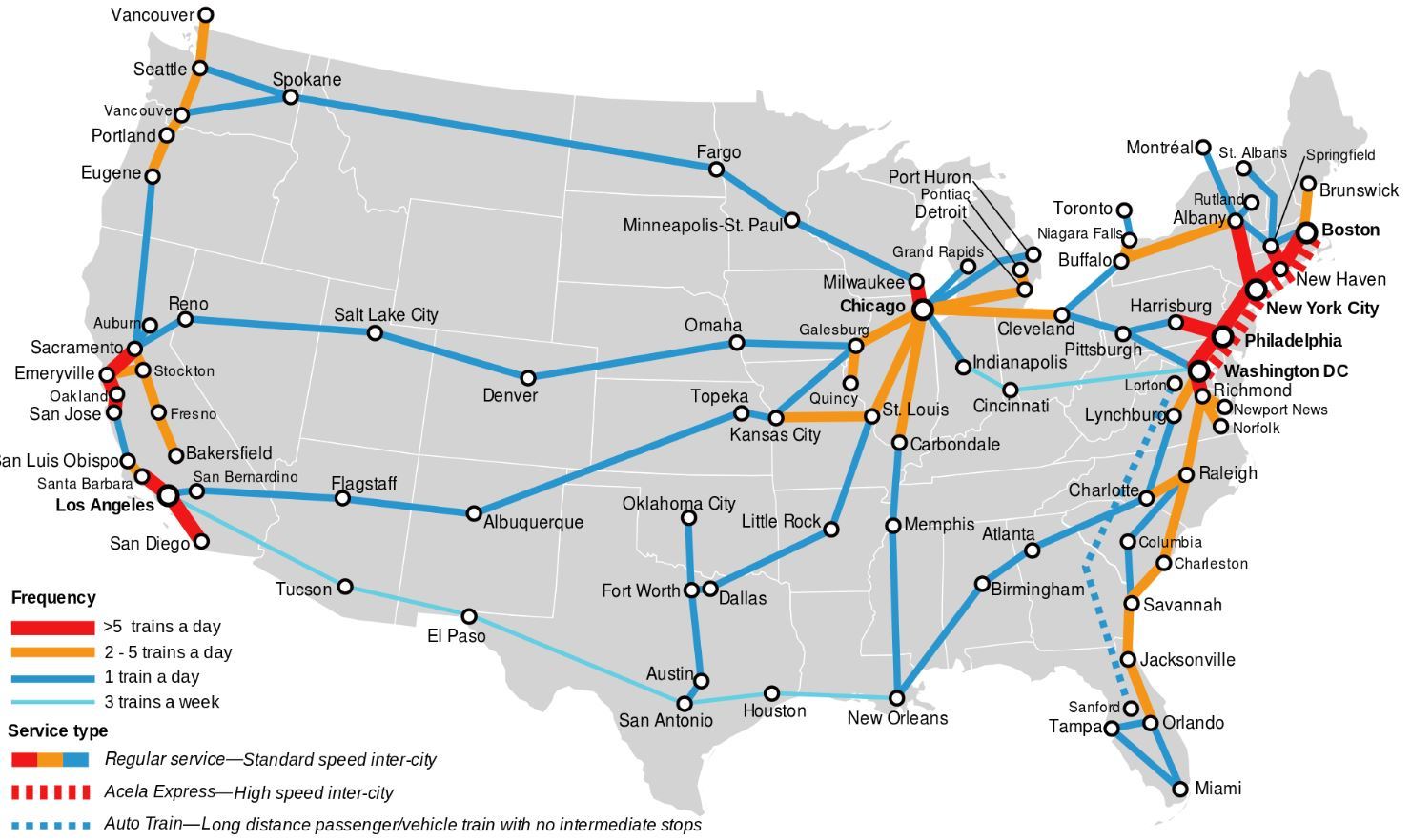 US high speed traffic. - Railway, High-speed trains, Longpost, USA