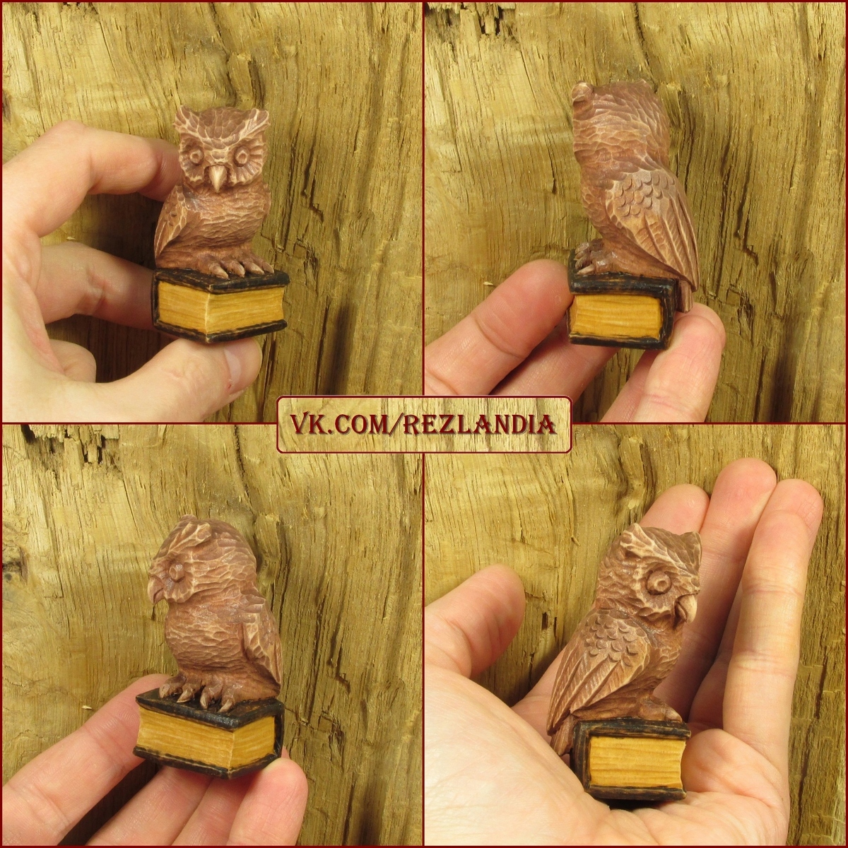 Two incisors - the owl is ready - My, Wood carving, With your own hands, Handmade, Owl, Miniature, Needlework with process, Longpost