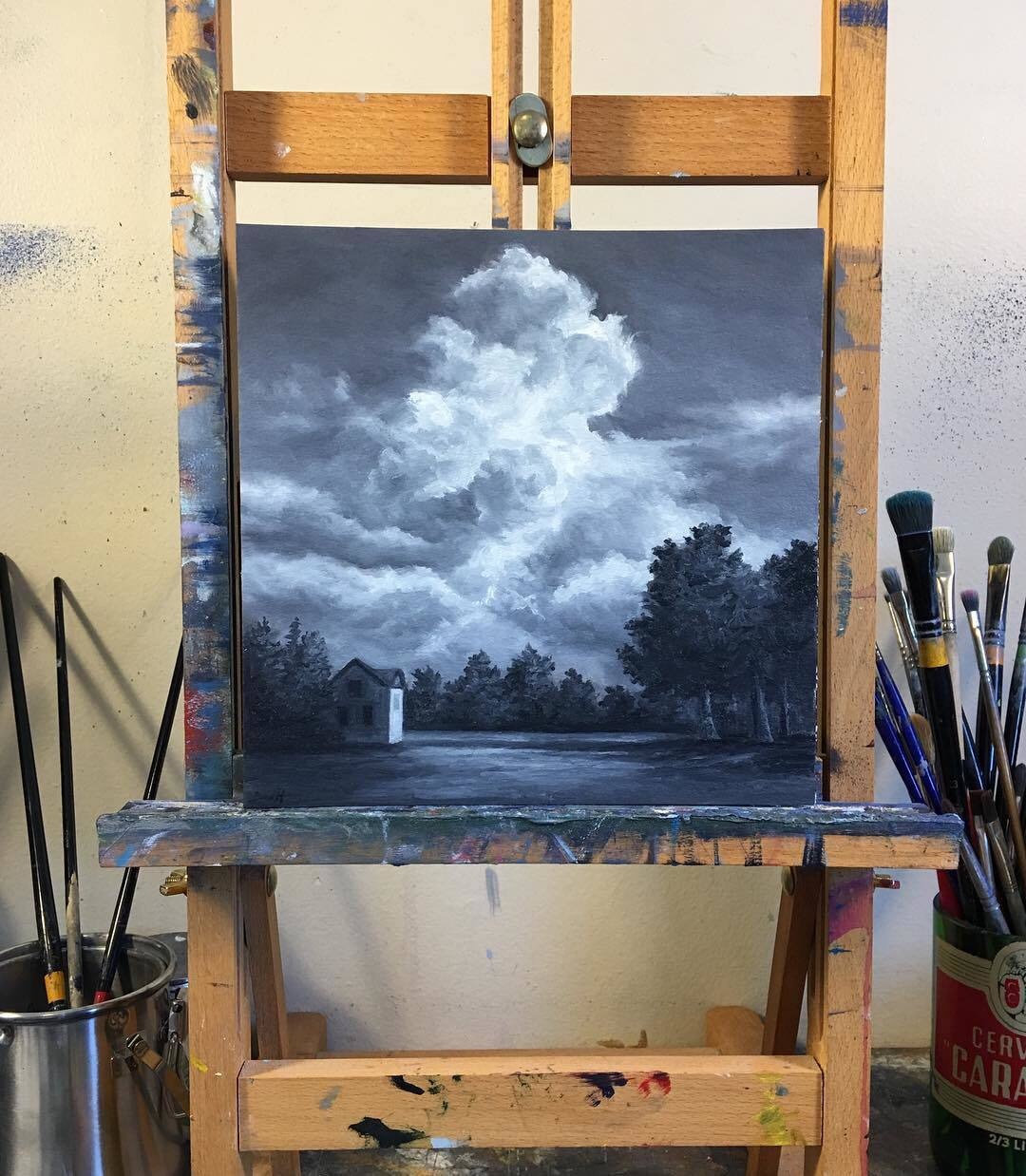 Clouds - Art, Painting, Drawing, Art, Landscape, Sky, Clouds, 