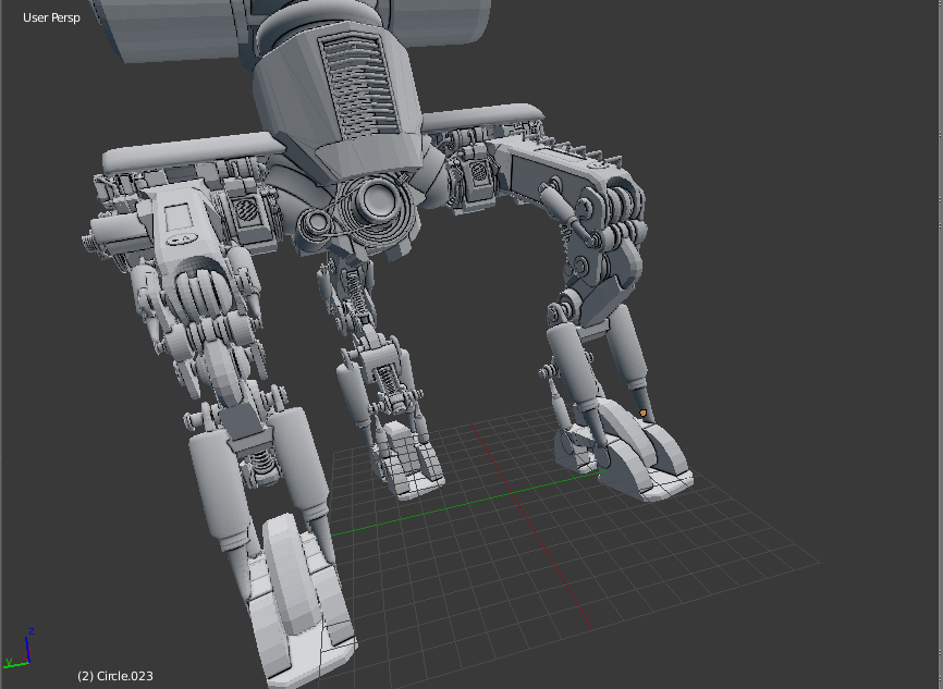 Robot - My, Blender, 3D, Modeling, 3D modeling, Longpost