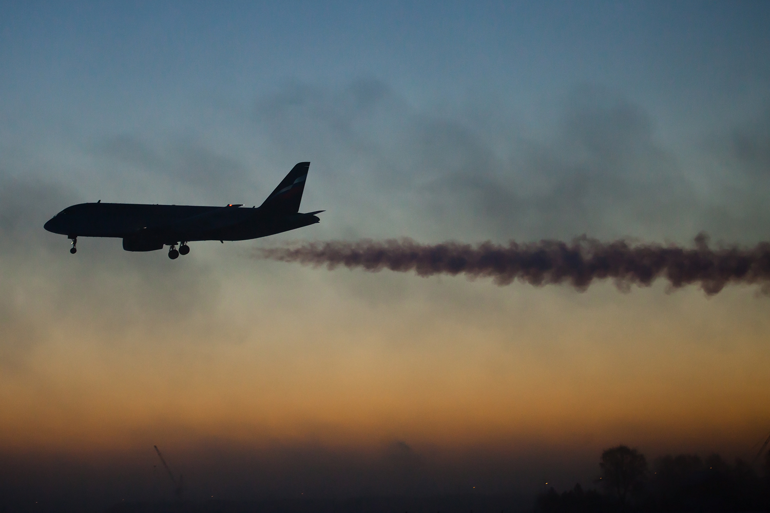 Aircraft landing at -42C - My, Airplane, freezing, Landing, The airport, Aviation, Winter