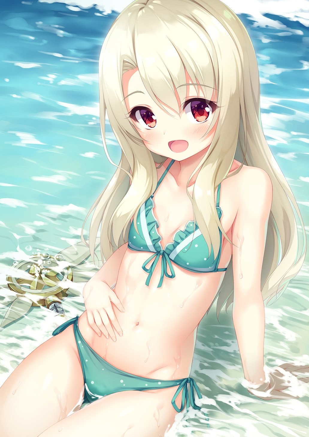 Anime Art #246 - Anime art, Illyasviel Von Einzbern, Fate-kaleid liner Prisma Illya, Loli, Anime, Beach, Milota