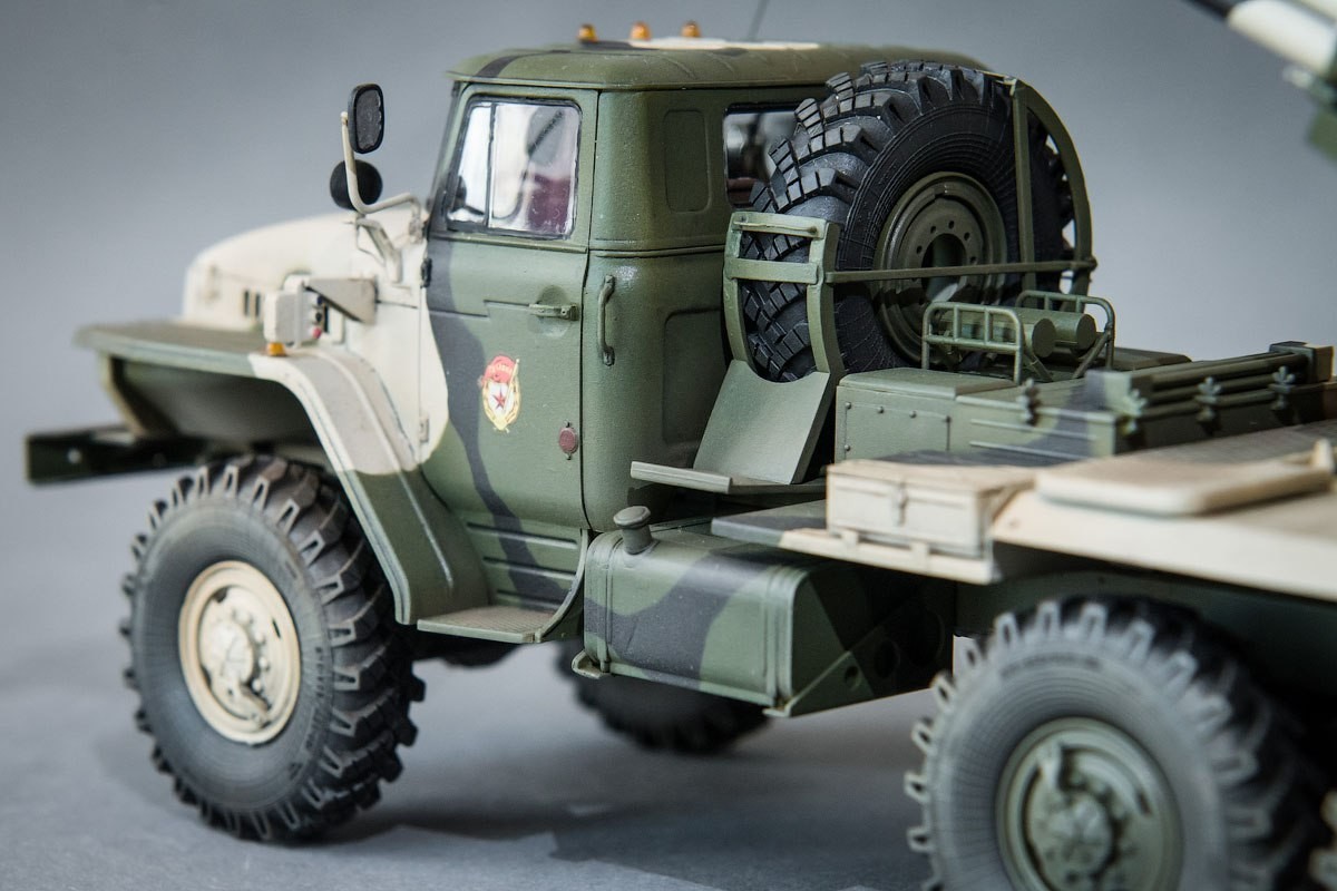 BM-21 Grad, 1:35, Trumpeter - My, Armored vehicles, Stand modeling, Hobby, Drso BM-21 Grad, Longpost