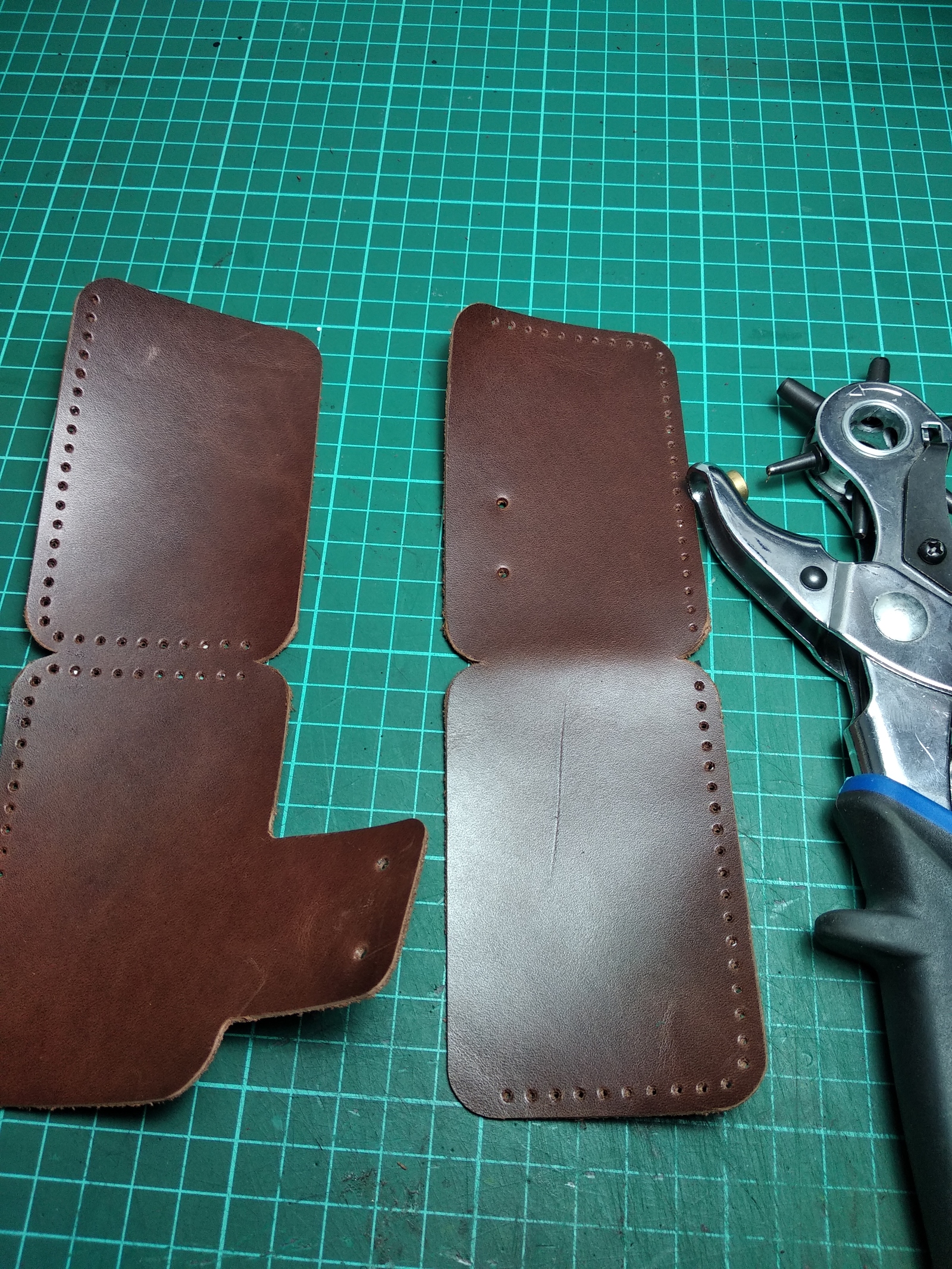 DIY cardholder - My, , Master Class, With your own hands, Leather products, Pattern, Longpost, Cardholder