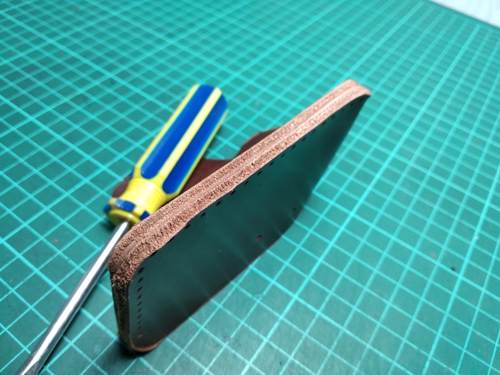 DIY cardholder - My, , Master Class, With your own hands, Leather products, Pattern, Longpost, Cardholder