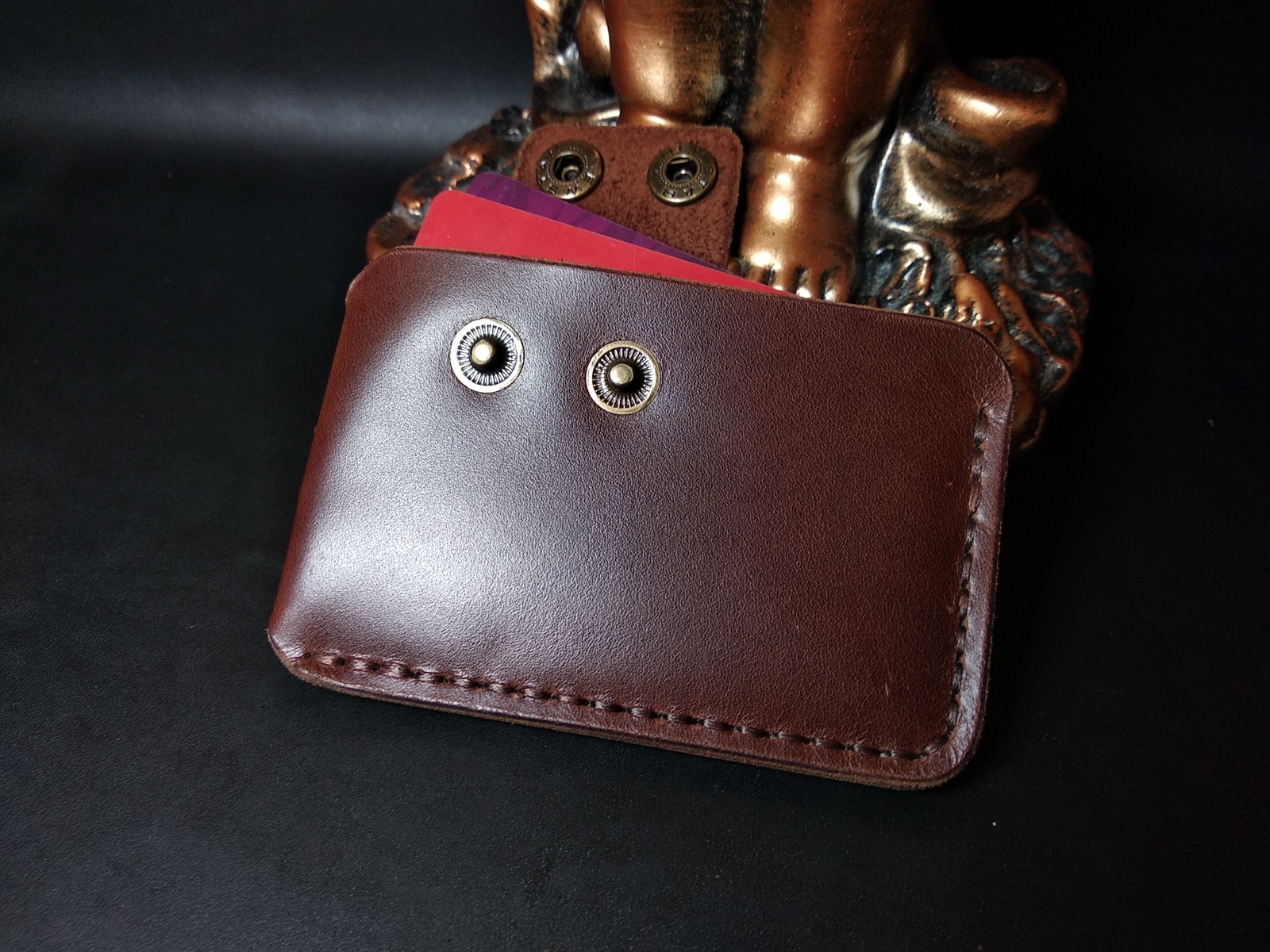 DIY cardholder - My, , Master Class, With your own hands, Leather products, Pattern, Longpost, Cardholder