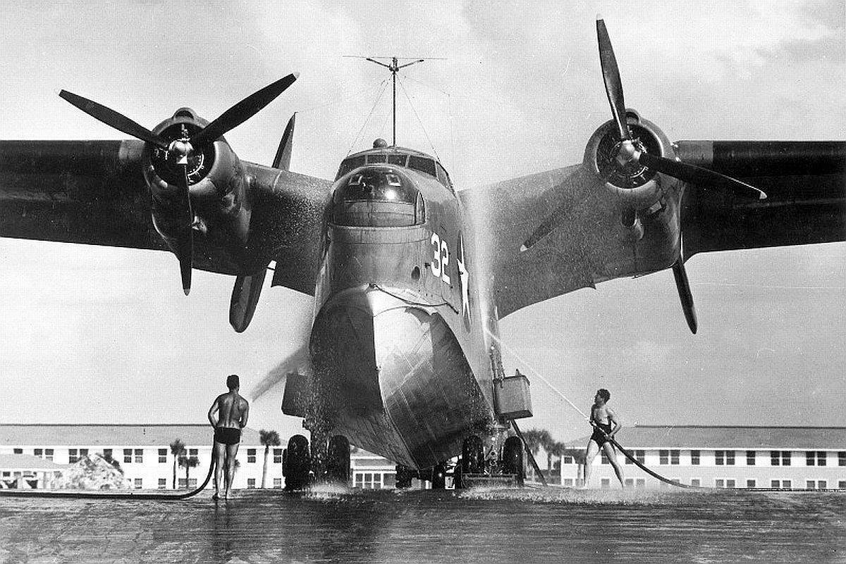 Martin PBM-5A Mariner. Catalina competitor. - American aircraft, Flying boat, , Longpost, Airplane, The Second World War