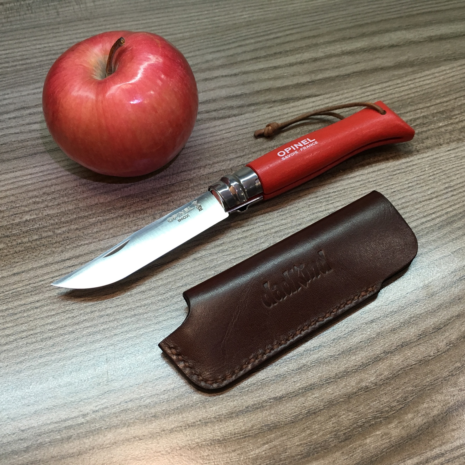 Case for knife Opinel 8 made of leather - My, Opinel, Case, Leather products, Dadkind, Opinel, Leather craft, Video, Longpost