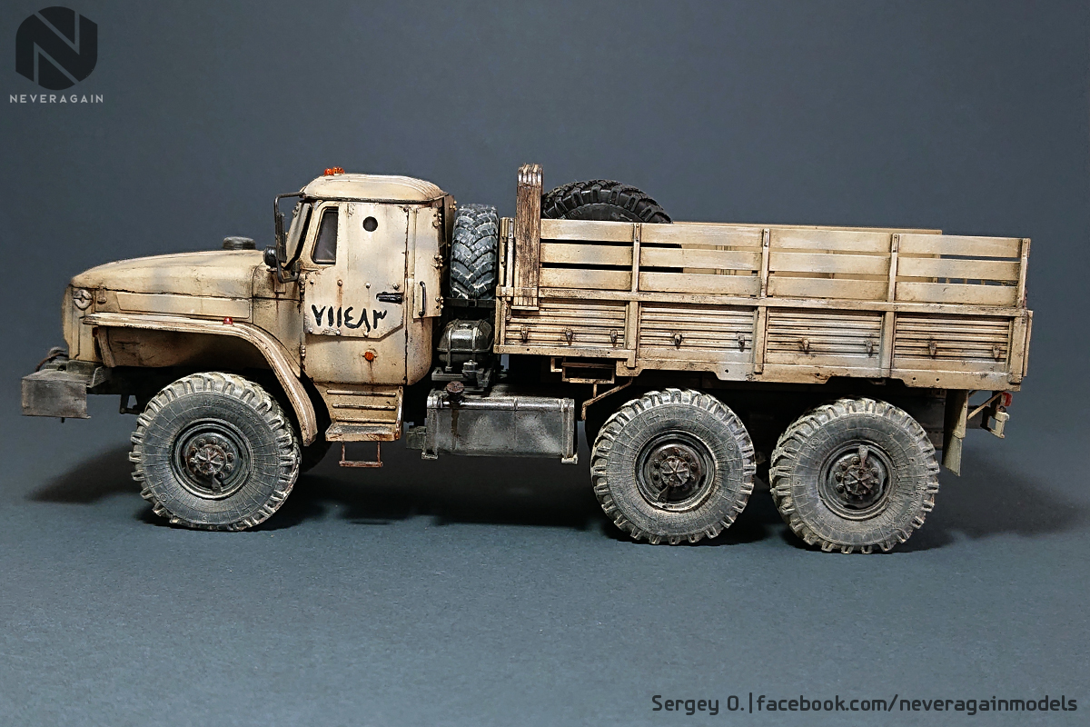 Ural-4320 from Zvezda for the Syrian events - My, Stand modeling, Scale 1:35, 1:35, Scale model, Ural 4320, Truck, Longpost