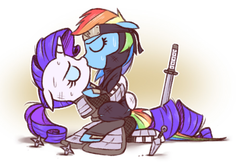 ...и победила дружба! - My Little Pony, Rarity, Rainbow Dash, MLP Lesbian, Raridashdoodles, Шиппинг