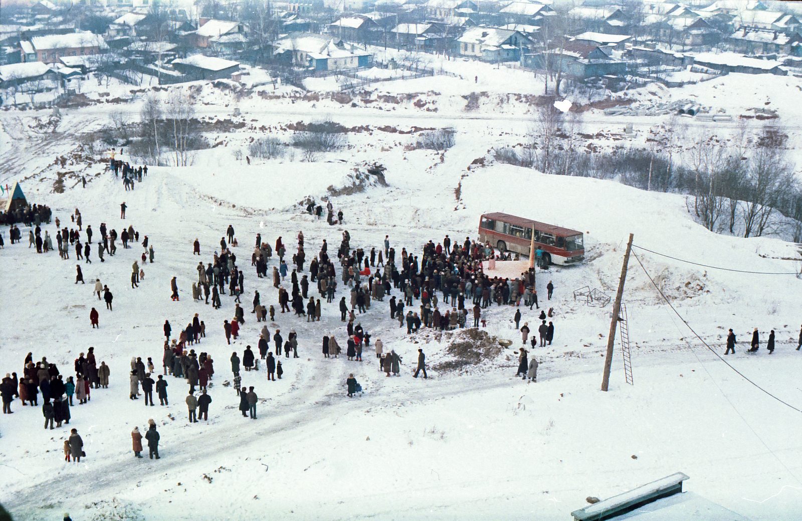 Масленица. Завод Тайфун. СССР Калуга март 1988 г. - СССР, Калуга, Масленица, 1988, Фотография, Длиннопост