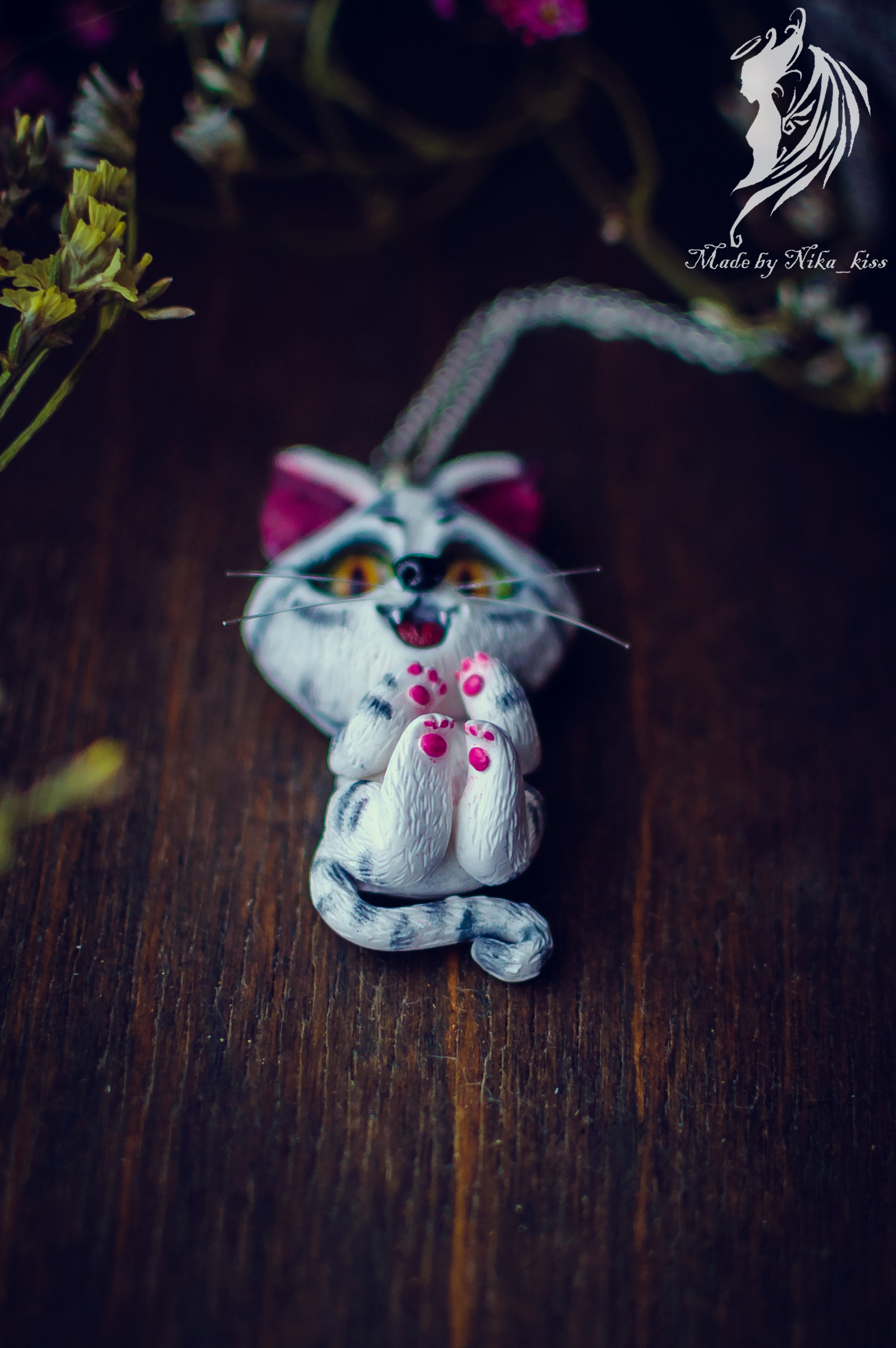Mustachioed-striped cat made of polymer clay. - Longpost, Paws, Nika_kiss, cat, Handmade, Polymer clay, Needlework without process, My