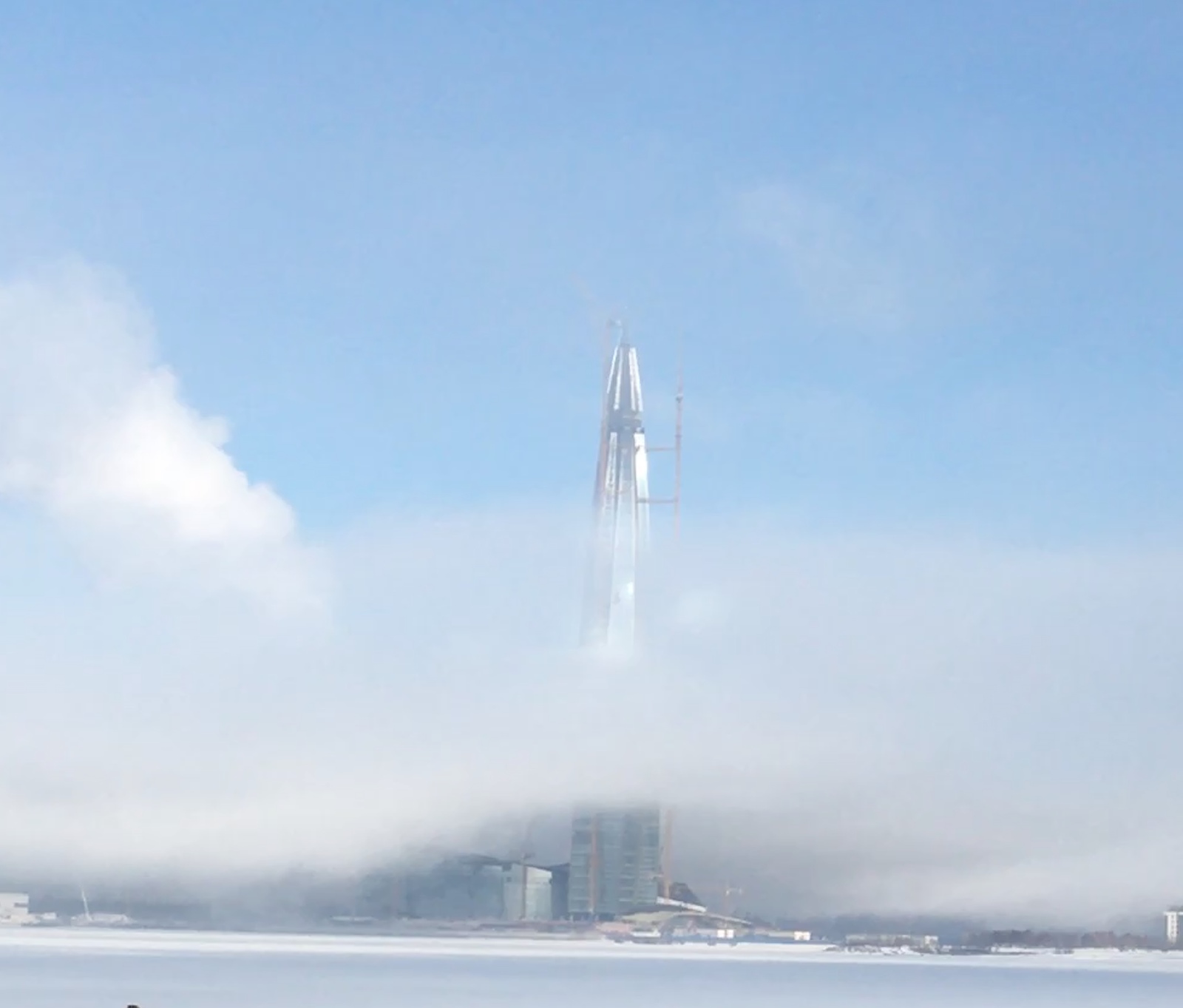 Corn in cotton wool - My, Saint Petersburg, Lakhta Center