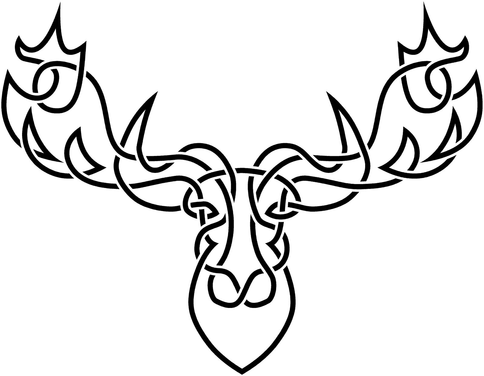 Elk - My, Drawing, Elk, Celtic pattern