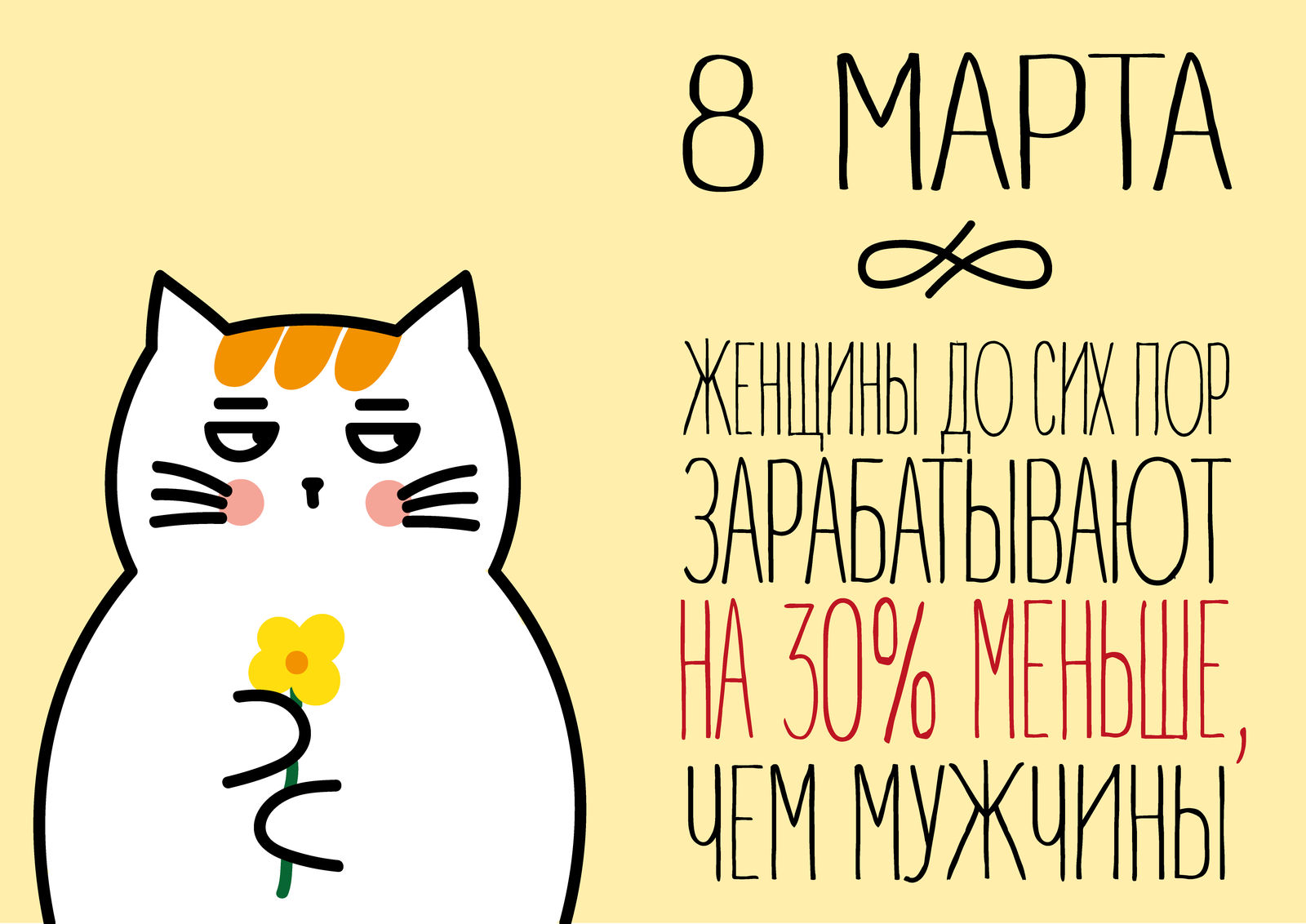 Открытки на Международный женский день 2024 с котиками